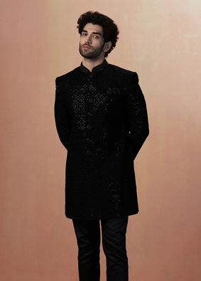 Indo western hotsell sherwani manyavar